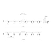 Kuzco TR10044 Lyra 6-lt 43" LED Fixed Track Light