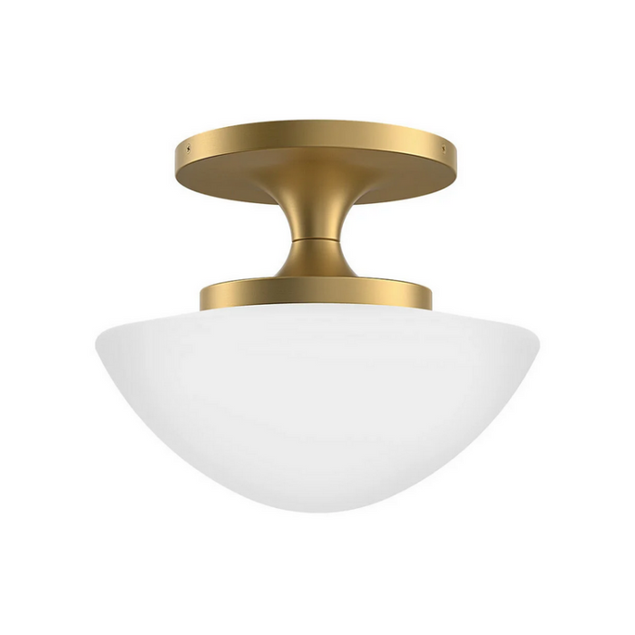 Hinkley 47813 Knox 1-lt 12" LED Semi-Flush Mount - Lacquered Brass