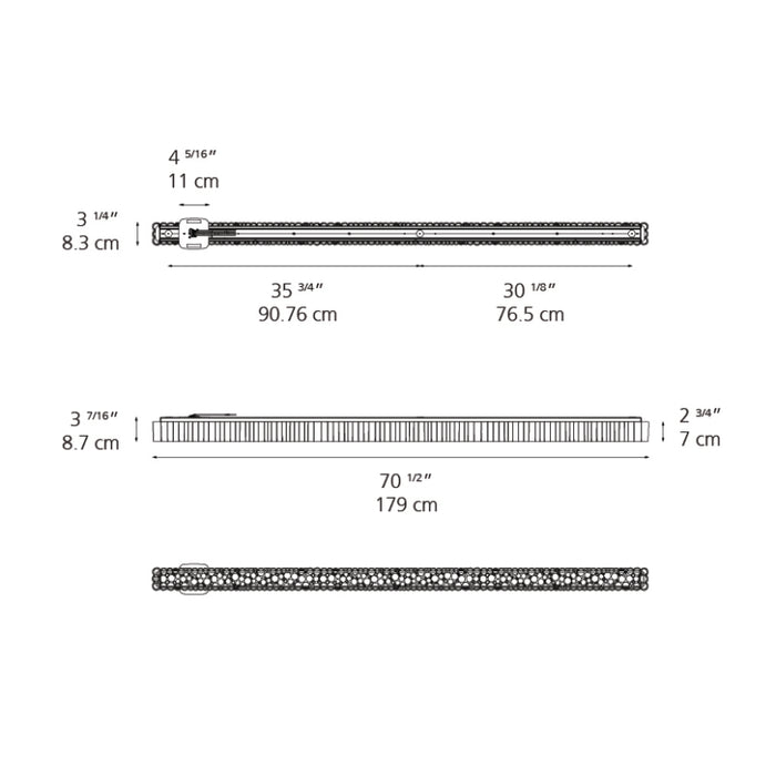 Artemide Calipso Linear 180 LED Ceiling Light