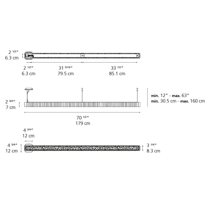 Artemide Calipso Linear 180 LED Suspension