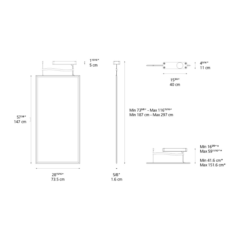Artemide Discovery Space Rectangular LED Suspension