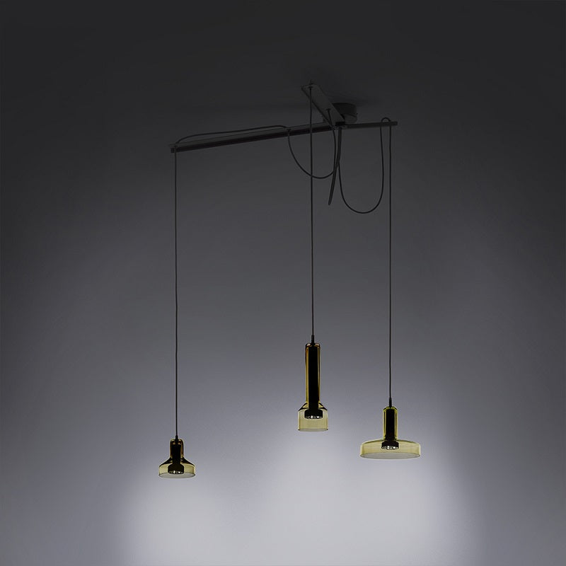 Artemide Stab Light Triple LED Suspension - Green Amber Clear