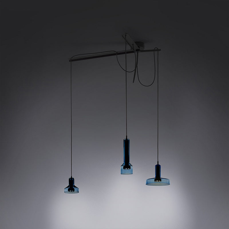Artemide Stab Light Triple LED Suspension - Acqua Clear