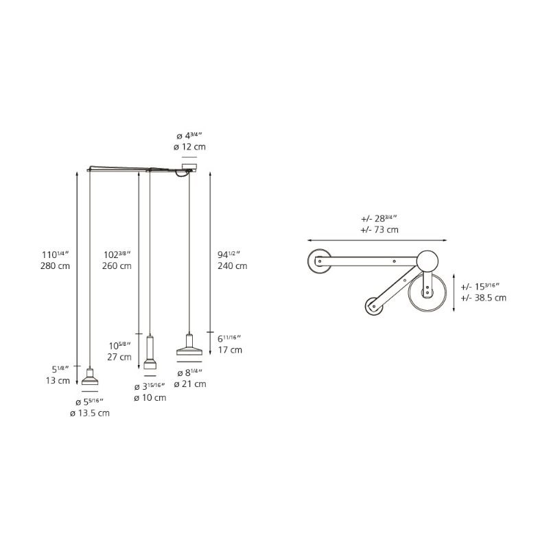 Artemide Stab Light Triple LED Suspension