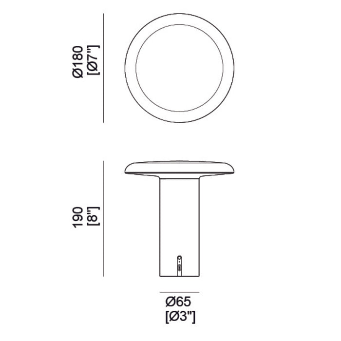 Artemide Takku LED Portable Table Lamp