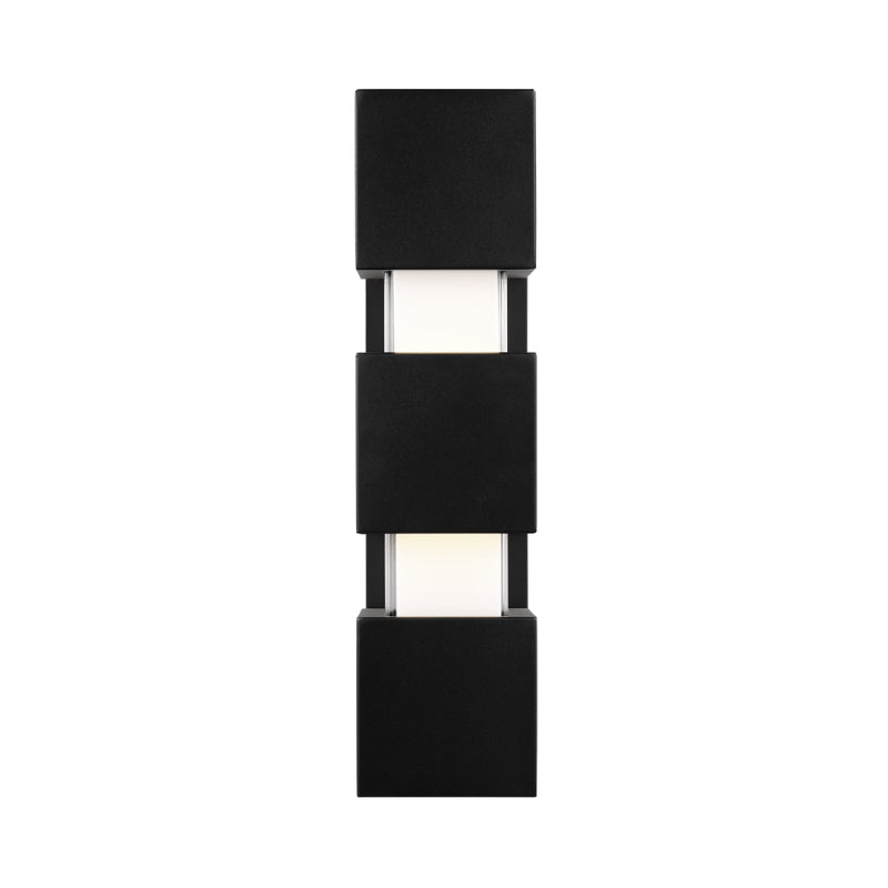 Visual Comfort 700OWSQGE17 Leagan 1-lt 18" Tall LED Outdoor Wall Sconce