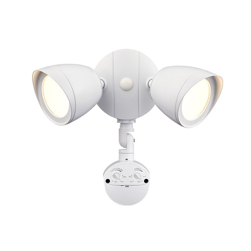 Millennium M-18002 2-lt 11" Tall LED Outdoor Motion Sensor Floodlight - Powder Coated Matte White