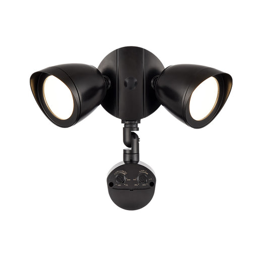 Millennium M-18002 2-lt 11" Tall LED Outdoor Motion Sensor Floodlight - Powder Coated Black