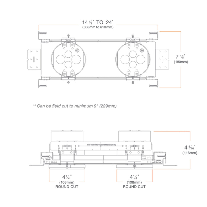 DMF M4DHRS M Series 4" Round New Construction Double Housing