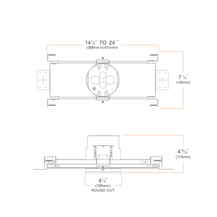 DMF 4" M4NCRS M Series Round New Construction Housing