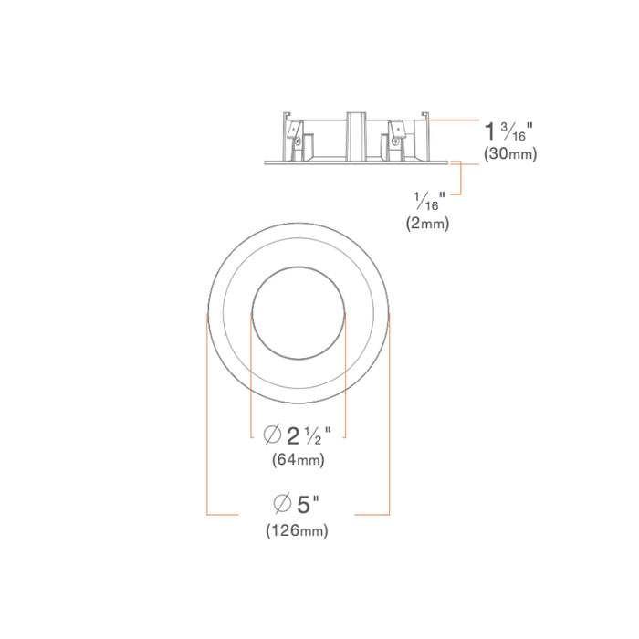 DMF M4TRH M Series 4" Round Hyperbolic Trim