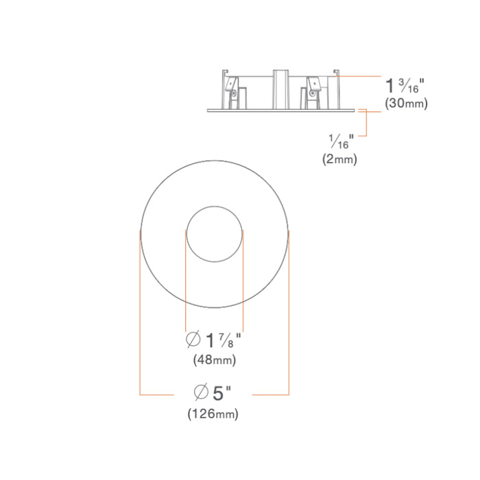 DMF M4TRP M Series 4" Round Pinhole Trim