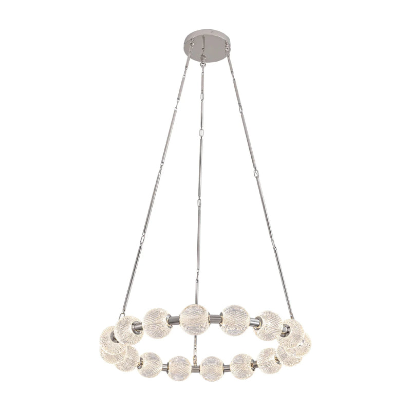 Alora CH321032-UNV-010 Marni 32" LED Chandelier - Polished Nickel