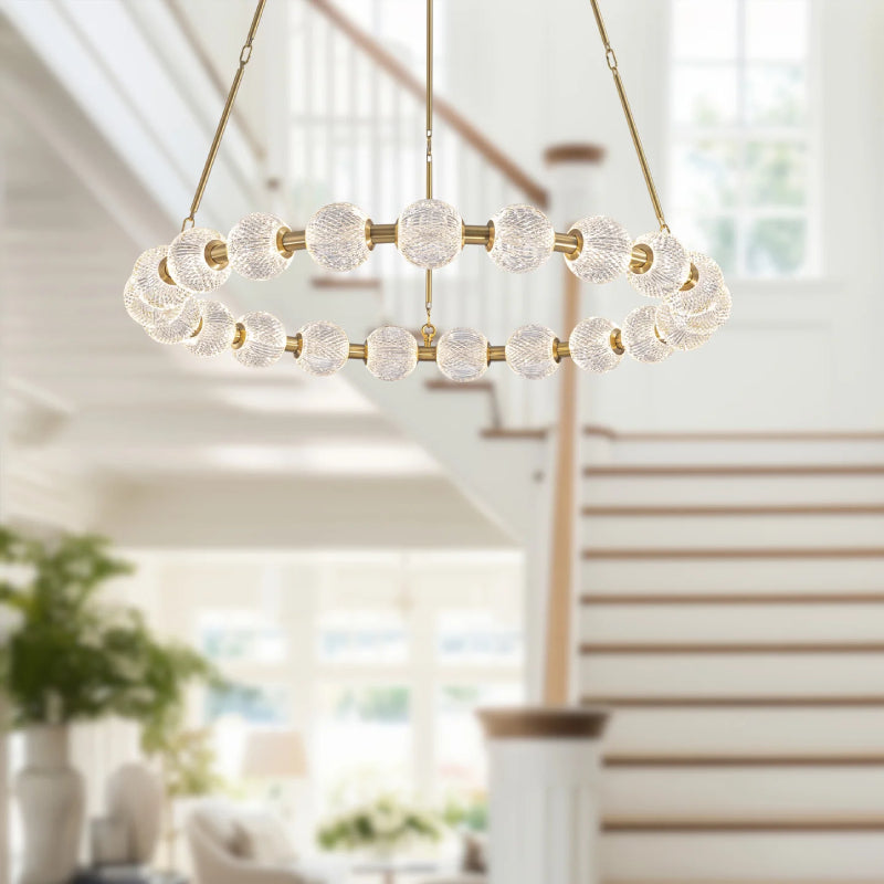 Alora CH321041-UNV-010 Marni 41" LED Chandelier - Natural Brass