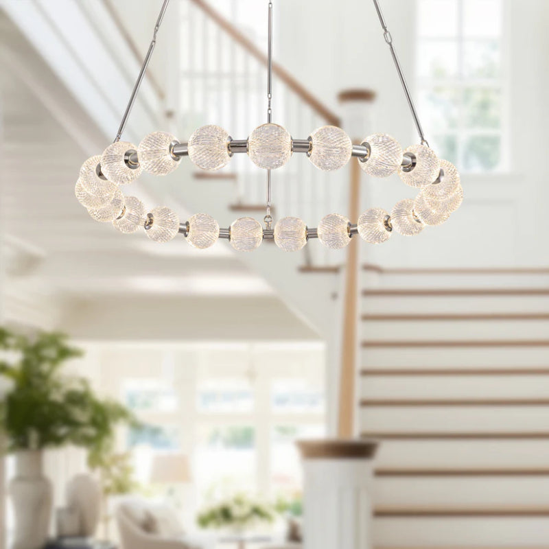 Alora CH321041-UNV-010 Marni 41" LED Chandelier - Polished Nickel