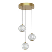 Alora MP321203 Marni 3-lt 11" LED Pendant - Natural Brass