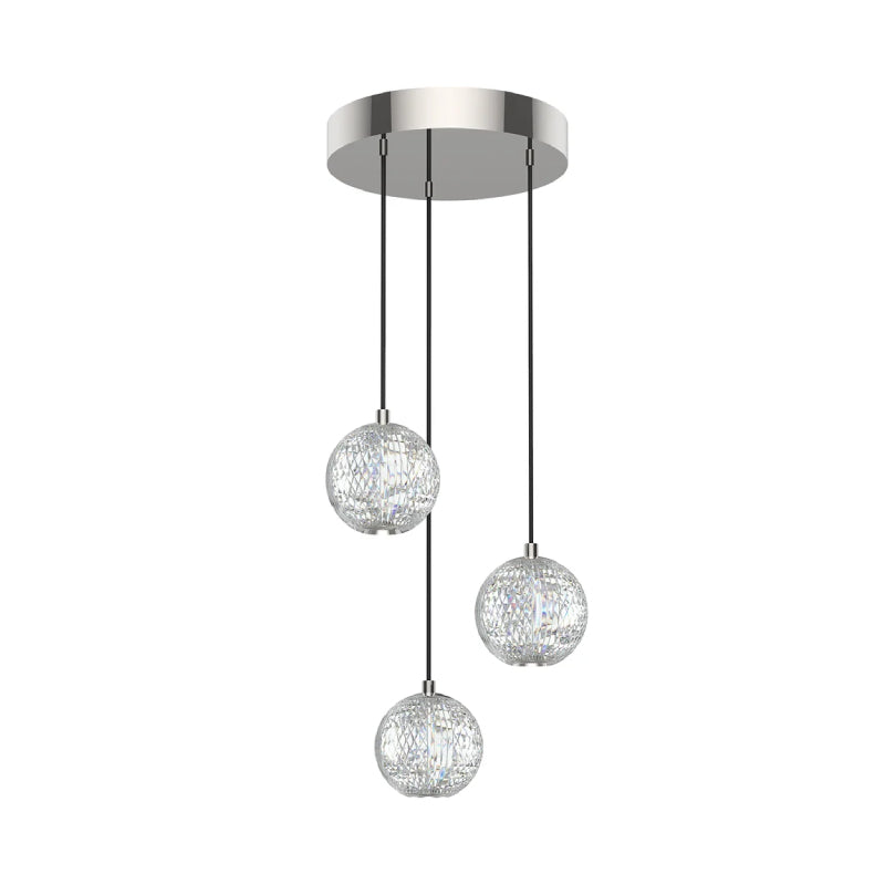 Alora MP321203 Marni 3-lt 11" LED Pendant - Polished Nickel