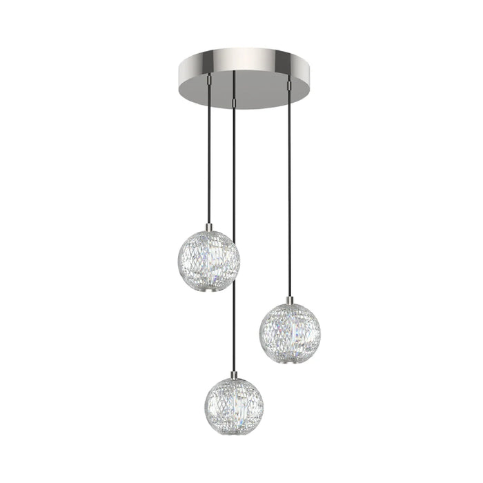 Alora MP321203 Marni 3-lt 11" LED Pendant - Polished Nickel