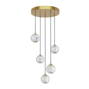 Alora MP321205 Marni 5-lt 15" LED Pendant - Natural Brass