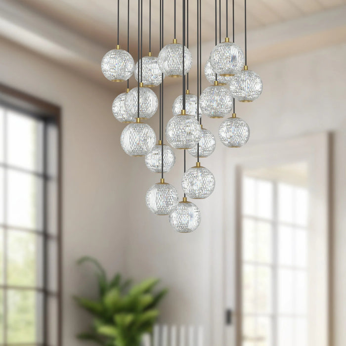 Alora MP321218 Marni 21" LED Pendant - Natural Brass