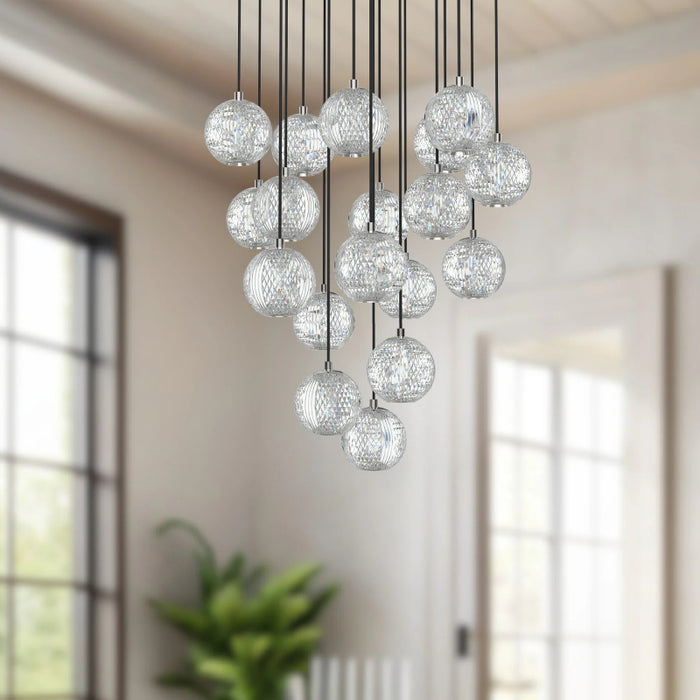 Alora MP321218 Marni 21" LED Pendant - Polished Nickel