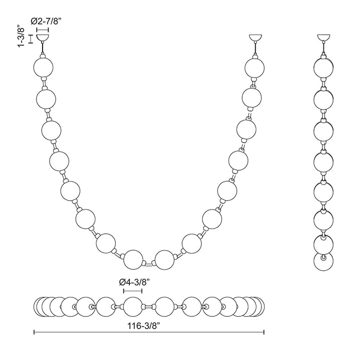 Alora PD321204 Marni 116" LED Pendant