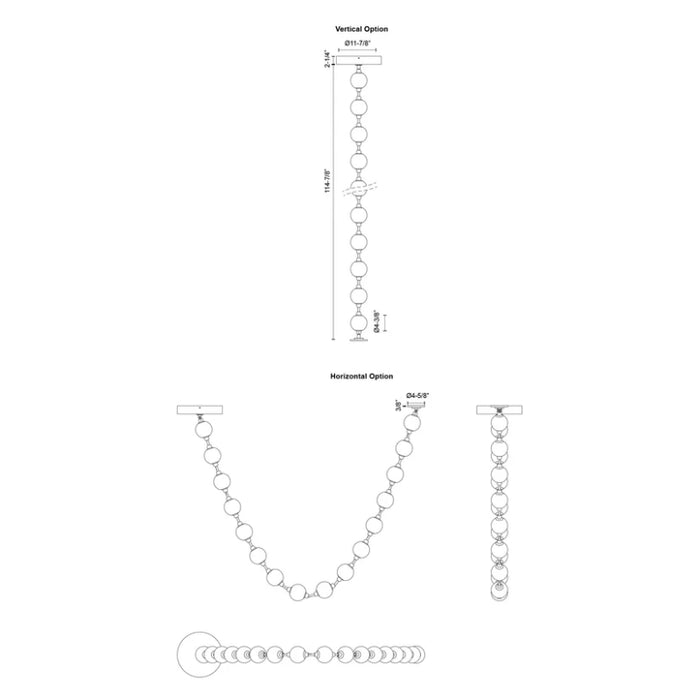 Alora PD321716-RT Marni 115" LED Pendant, Remote Driver