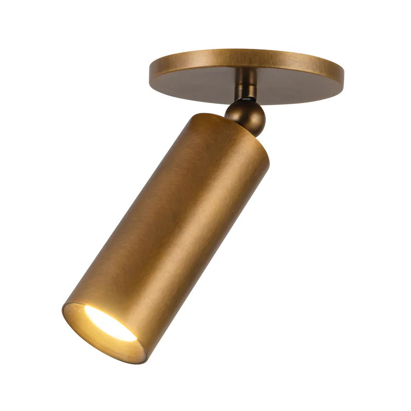 Kuzco SF90477 Mason 1-lt 8" Tall LED Semi-Flush Mount - Vintage Brass