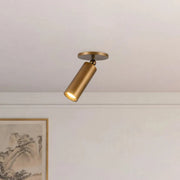 Kuzco SF90477 Mason 1-lt 8" Tall LED Semi-Flush Mount - Vintage Brass