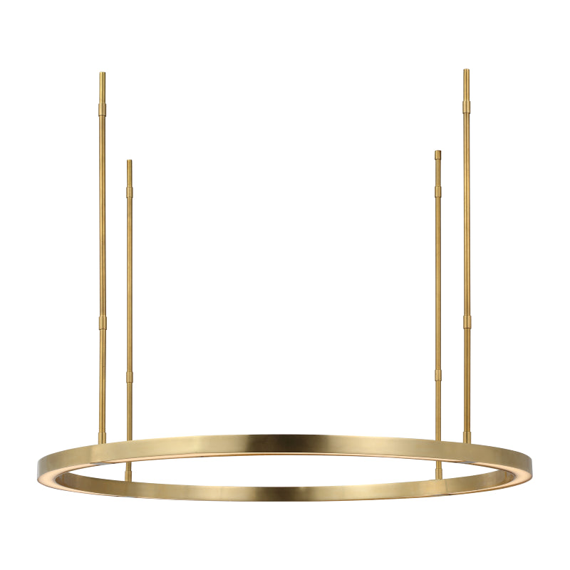 Visual Comfort MDCH538 Stagger 30" LED Chandelier - Hand Rubbed Antique Brass