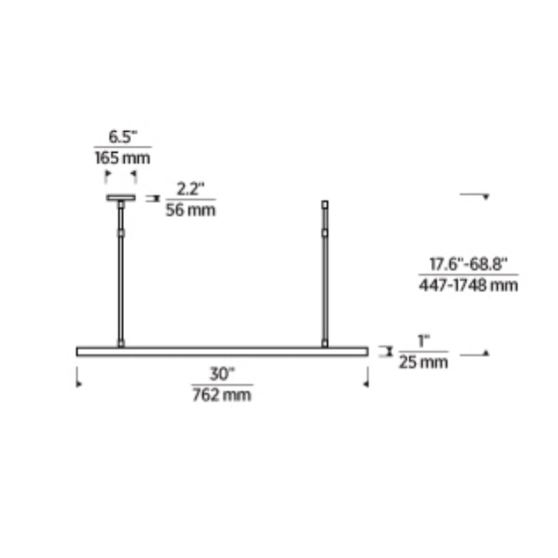 Visual Comfort MDCH538 Stagger 30" LED Chandelier