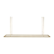 Visual Comfort MDLS186 Stagger Halo 84" LED Uplight Linear Suspension - Natural Brass
