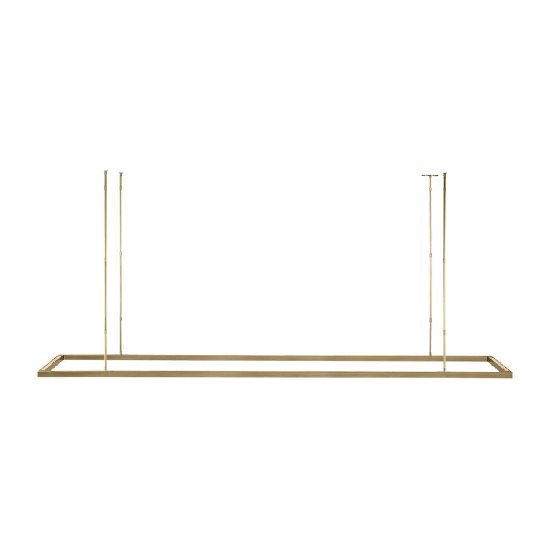 Visual Comfort MDLS186 Stagger Halo 84" LED Uplight Linear Suspension - Natural Brass