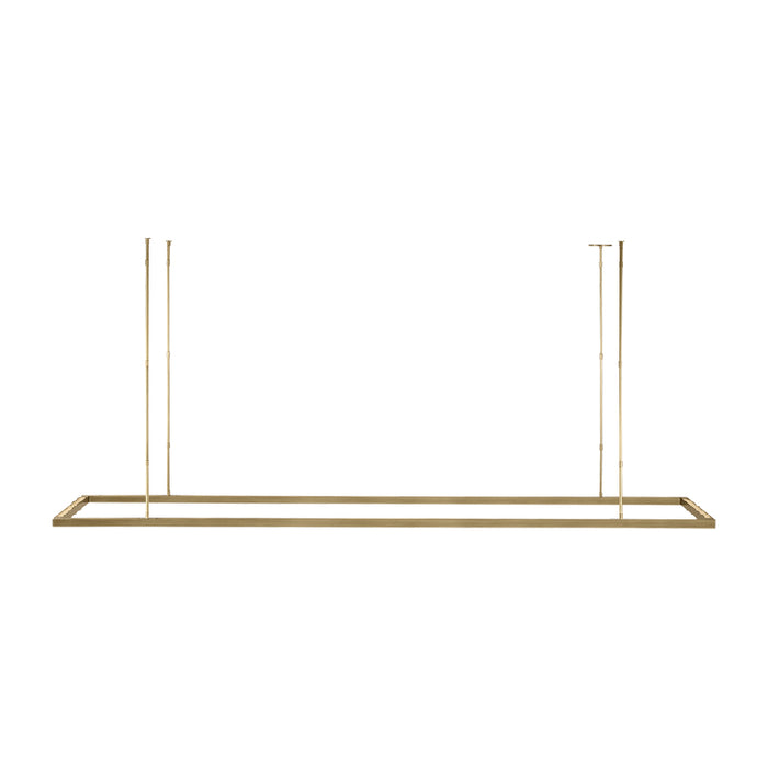 Visual Comfort MDLS186 Stagger Halo 84" LED Uplight Linear Suspension - Natural Brass