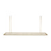 Visual Comfort MDLS186 Stagger Halo 84" LED Uplight Linear Suspension - Natural Brass