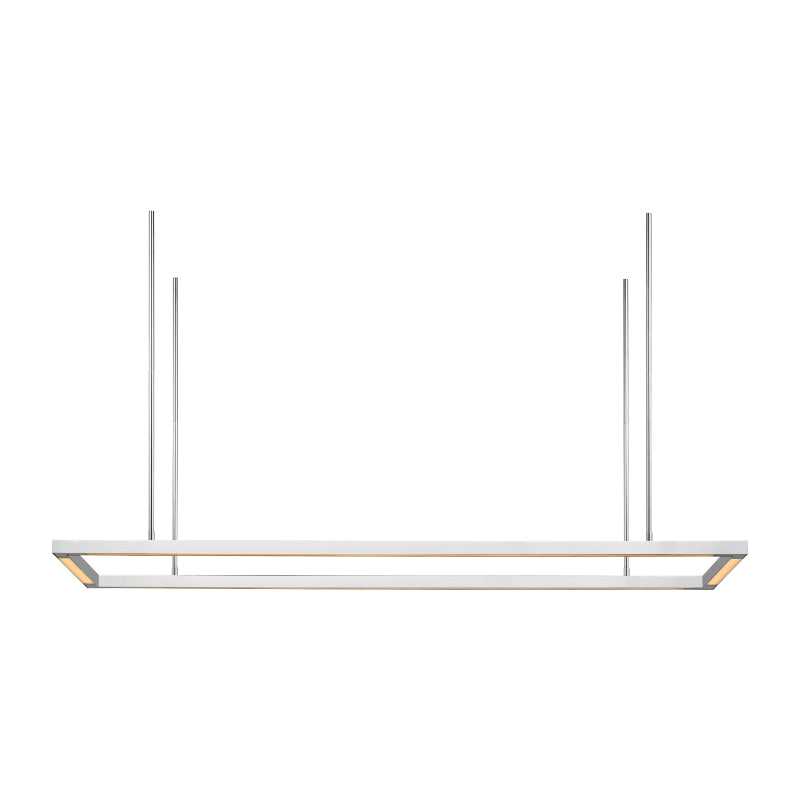 Visual Comfort MDLS187 Stagger Halo 50" LED Uplight Linear Suspension - Polished Stainless Steel