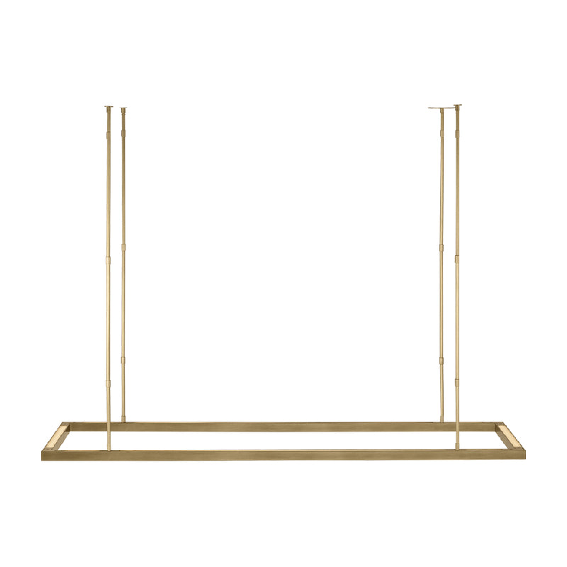 Visual Comfort MDLS187 Stagger Halo 50" LED Uplight Linear Suspension - Natural Brass