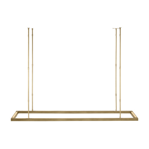 Visual Comfort MDLS187 Stagger Halo 50" LED Uplight Linear Suspension - Natural Brass