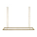 Visual Comfort MDLS187 Stagger Halo 50" LED Uplight Linear Suspension - Natural Brass