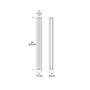 Visual Comfort MDOWS528 Stagger 64" Tall Outdoor Wall Sconce, Mud-In