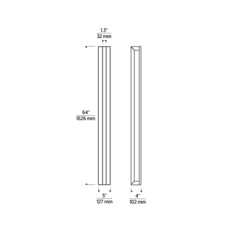 Visual Comfort MDOWS528 Stagger 64" Tall Outdoor Wall Sconce, Mud-In