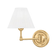Hudson Valley MDS101 Classic No.1 1-lt 11" Tall Wall Sconce-Aged Brass