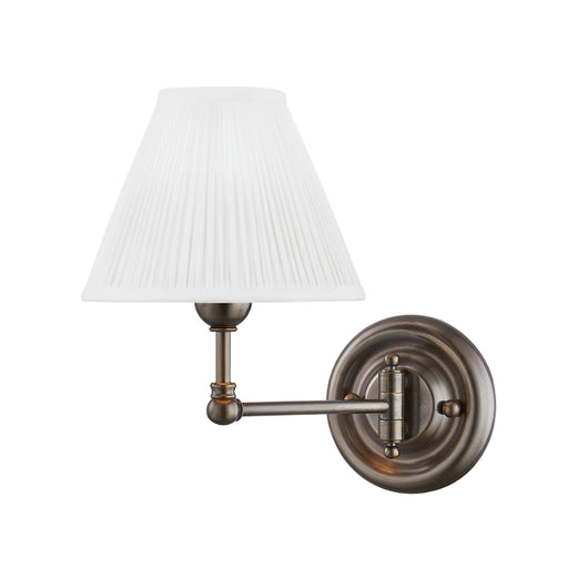 Hudson Valley MDS101 Classic No.1 1-lt 11" Tall Wall Sconce-Distressed Bronze