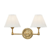 Hudson Valley MDS102 Classic No.1 2-lt 18" Wall Sconce-Aged Brass