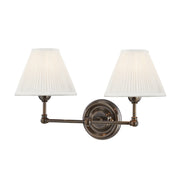 Hudson Valley MDS102 Classic No.1 2-lt 18" Wall Sconce-Distressed Bronze