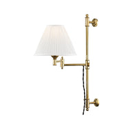 Hudson Valley MDS104 Classic No.1 1-lt 29" Tall Wall Sconce-Aged Brass