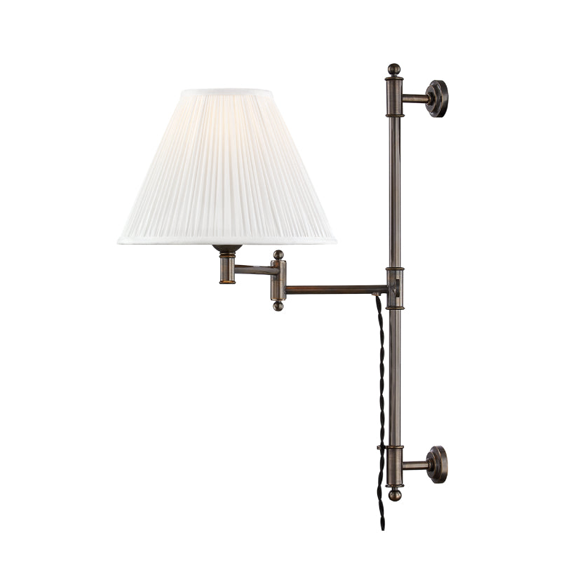 Hudson Valley MDS104 Classic No.1 1-lt 29" Tall Wall Sconce-Distressed Bronze