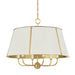 Hudson Valley MDS121 Cambridge 6-lt 29" Chandelier - Aged Brass/Off-White