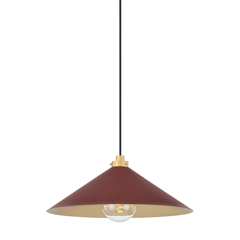 Hudson Valley MDS1402 Clivedon 1-lt 20" Pendant - Soft Crimson