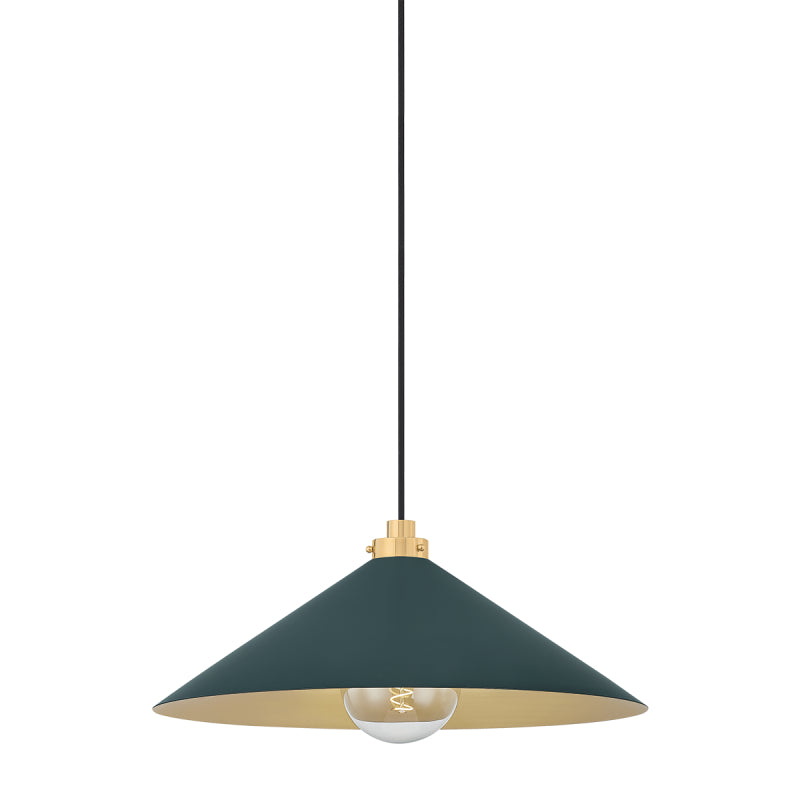 Hudson Valley MDS1402 Clivedon 1-lt 20" Pendant - Soft Studio Green
